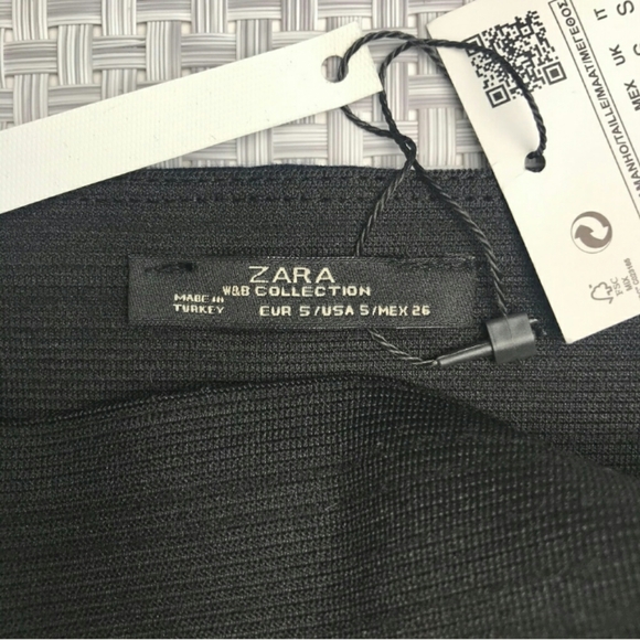 ZARA - Navy and Black Mini Skirt - Picture 6 of 9